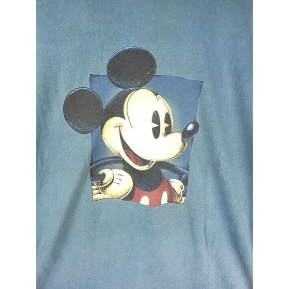 Vintage Disney Mickey Mouse Shirt Men's XL Graphic Print Mickey Inc. *Hole Stain - Picture 2 of 9